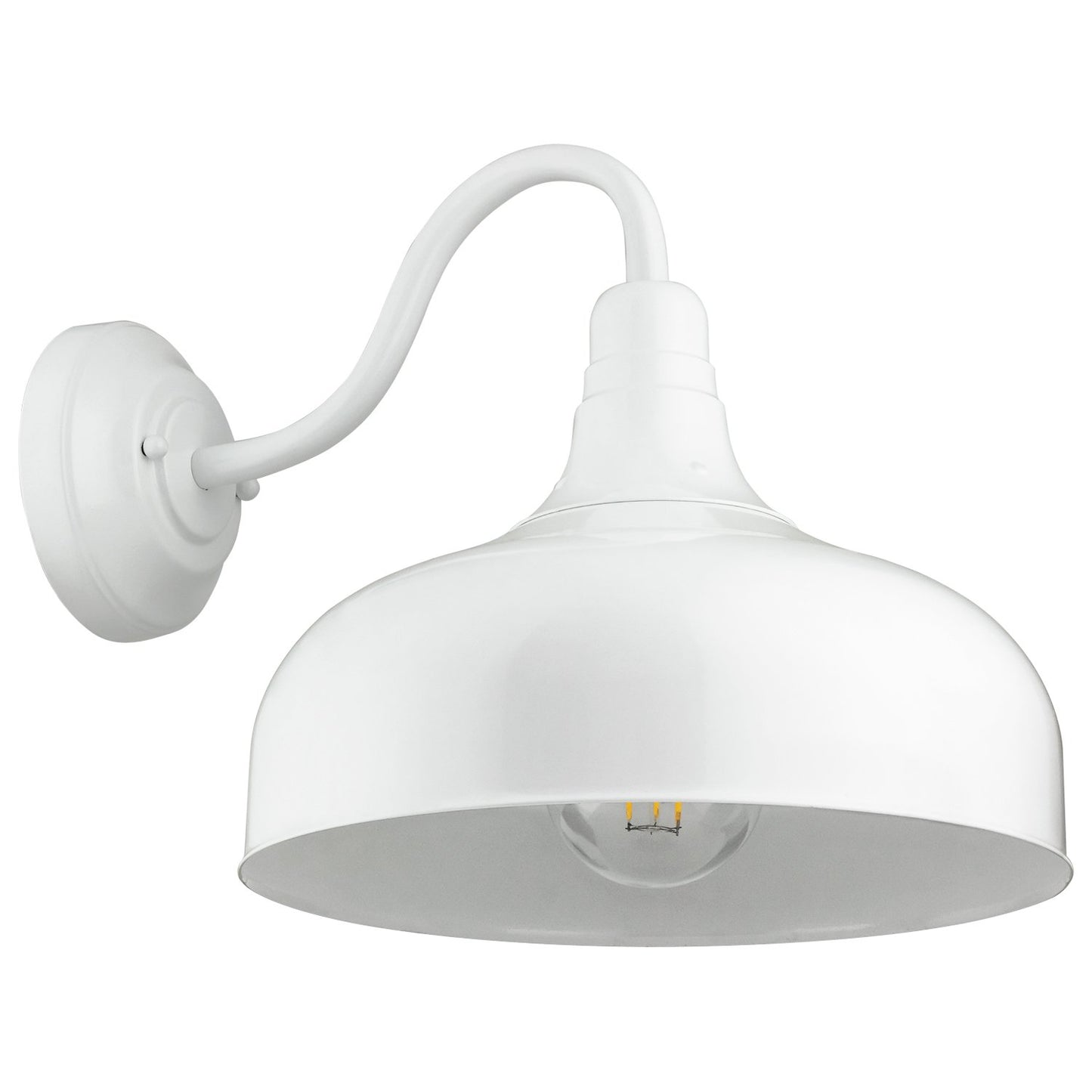 Sunlite 46068-SU Gooseneck Rustic Barn Light Fixture, Wall Mount, Medium Base (E26) Socket, Standard A19 Bulb Required (60W Max), 12 Inch, Indoor