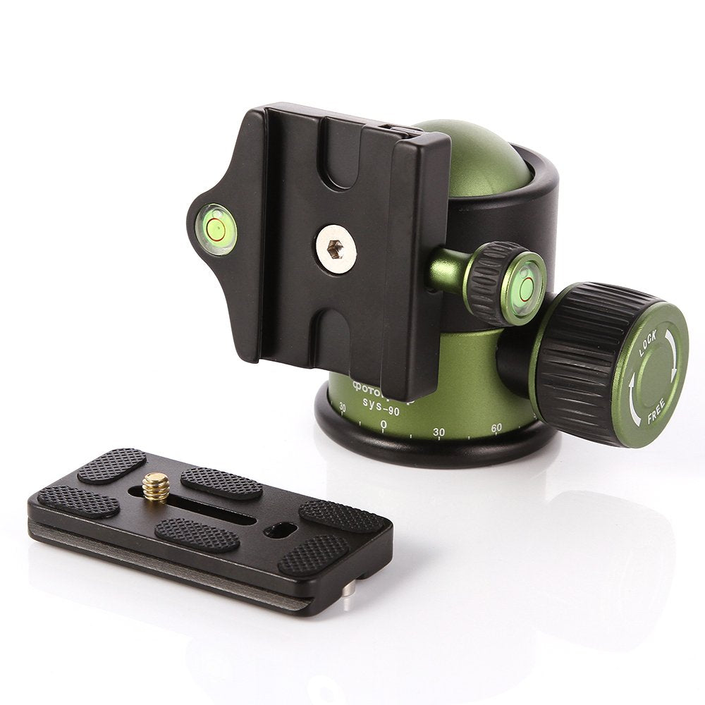 Fotga 20KG/44lb Load 360° Panoramic Professional Heavy Duty Tripod Ball Head W/Arca Swiss Quick Release Plate Bubble Level for DSLR Mirrorless Camera