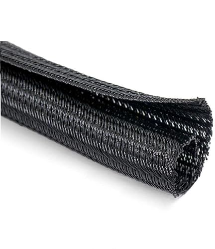 Cable Management Sleeve, Protect Cat from Chewing Cords Cord Protector Wire Loom Tubing Cable Sleeve Split Sleeving for TV/Computer/Home Entertainment