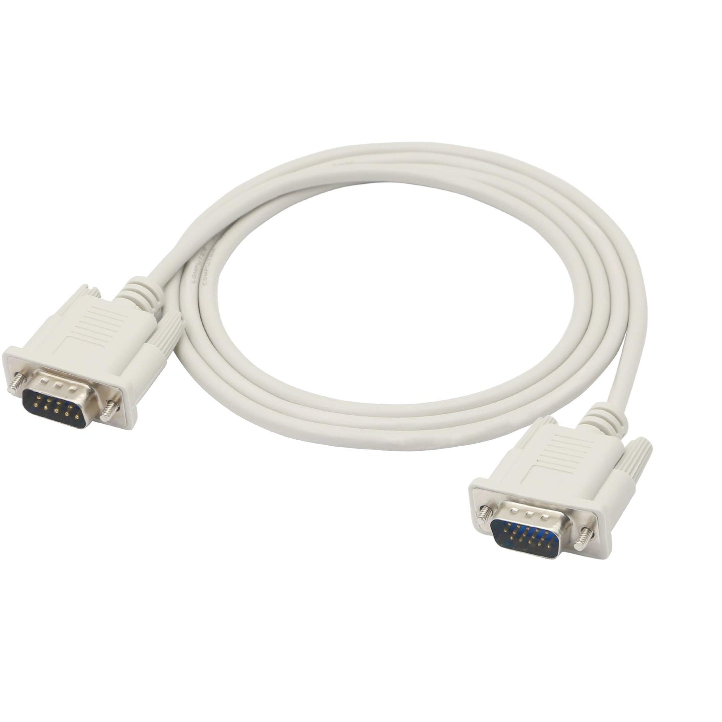 PNGKNYOCN 4.5 Feet DB 9 Pin Male to VGA 15 Pin Male Adapter Cable, RS232 to VGA Conversion Cable? for Computer,Printers, Scanners