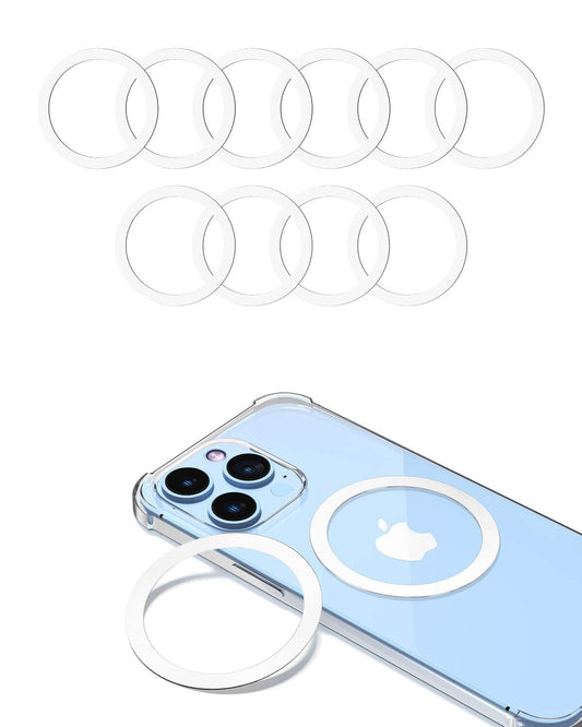 KALAPOP for Magsafe Ring 10PCS-Ultra Thin(0.4mm)-Universal Metal Rings Sticker Compatible with iPhone 17/Air/16/15/14/13/12 Series,Samsung