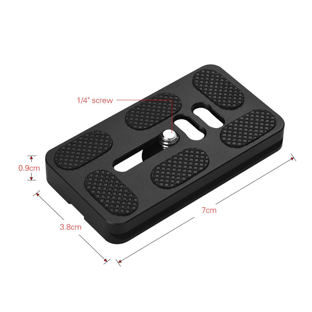 Andoer 70mm Quick Release Plate for Arca Swiss Tripod Ballhead