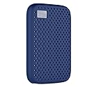 Ferbao Silicone Case for WD My Passport SSD Portable Hard Drive 500G/1T/2T/4T Accessories Soft Silicone Cover Protective Sleeve (Blue)