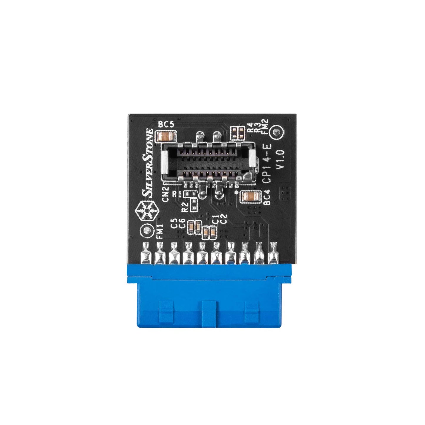 Silverstone CP14-E, USB 3.0 Internal 19 Pin Header to USB 3.1/3.2 Type-C (20 Pin) Key A Adapter Card for USB Type-C Port, SST-CP14-E