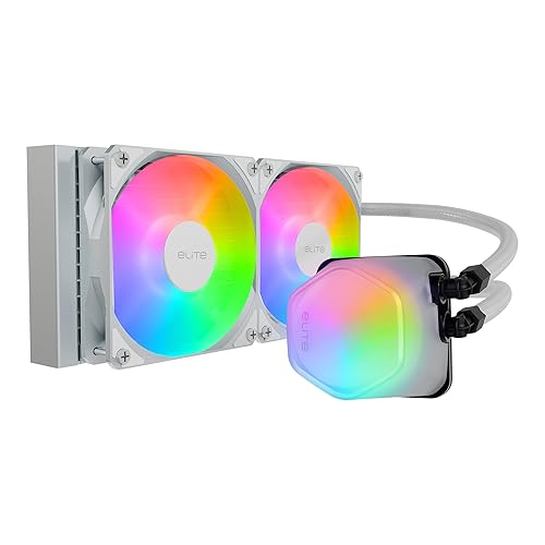 Cooler Master Elite Liquid 240 CPU AIO Cooler - 240mm Radiator, 2x ARGB PWM Fans, Dual-Chamber Pump Design, Ultra-Quiet High-Performance Cooling, AMD