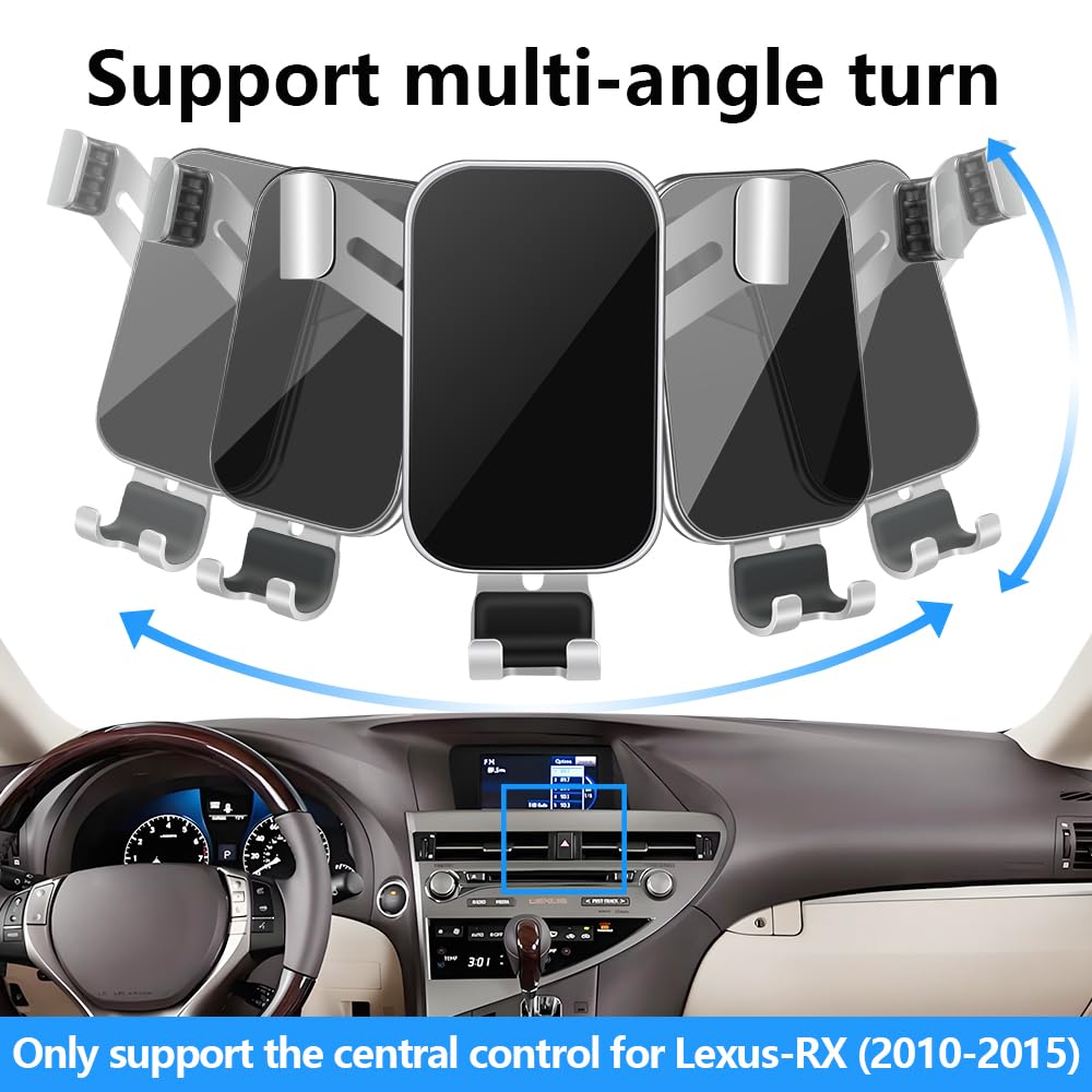 LUNQIN Car Phone Holder for Lexus RX 2010 2011 2012 2013 2014 2015 RX350 RX450h Auto Interior Accessories Best Cell Phones Mount Cellphone Mobile