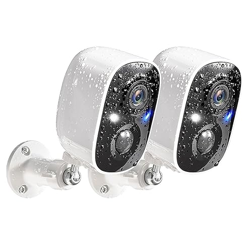 GMK Security Cameras Wireless Outdoor, 2K Color Night Vision AI Motion Detection 2-Way Talk Battery Powered WiFi Home Indoor Camera IP65 Weatherproof