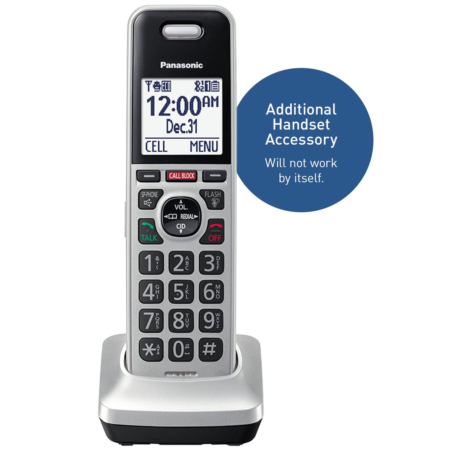 Panasonic Cordless Phone Handset Accessory Compatible with KX-TGF97x Series Cordless Phone Systems - KX-TGFA97S