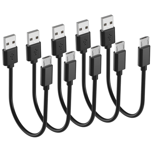 Short Micro USB Cable 1ft, 12 inch Fast Android Charger Cord for Samsung Galaxy,Fire Stick,Power Bank,Moto,MP3,PS4,Chromecast,Micro USB Charging Cable