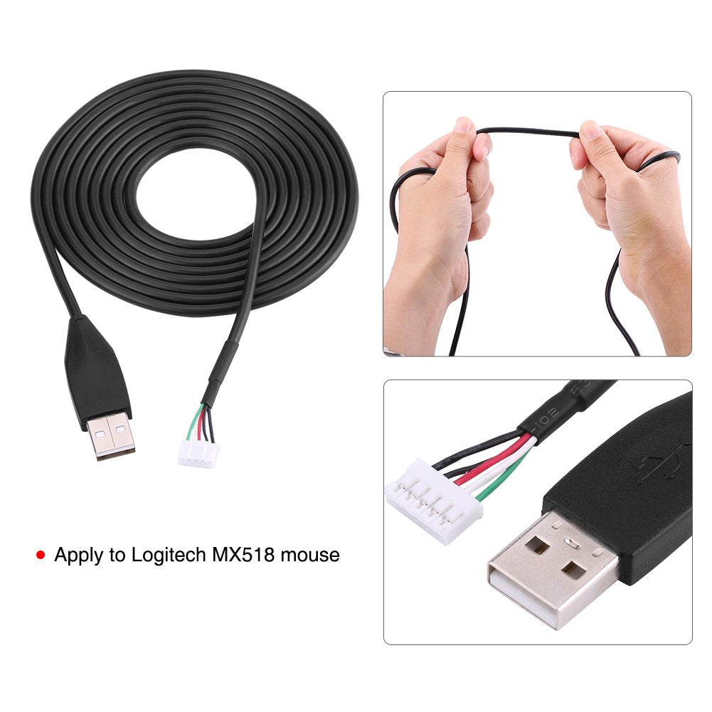 2M USB Line Wire Cable Replacement Repair Accessory for MX518 Game