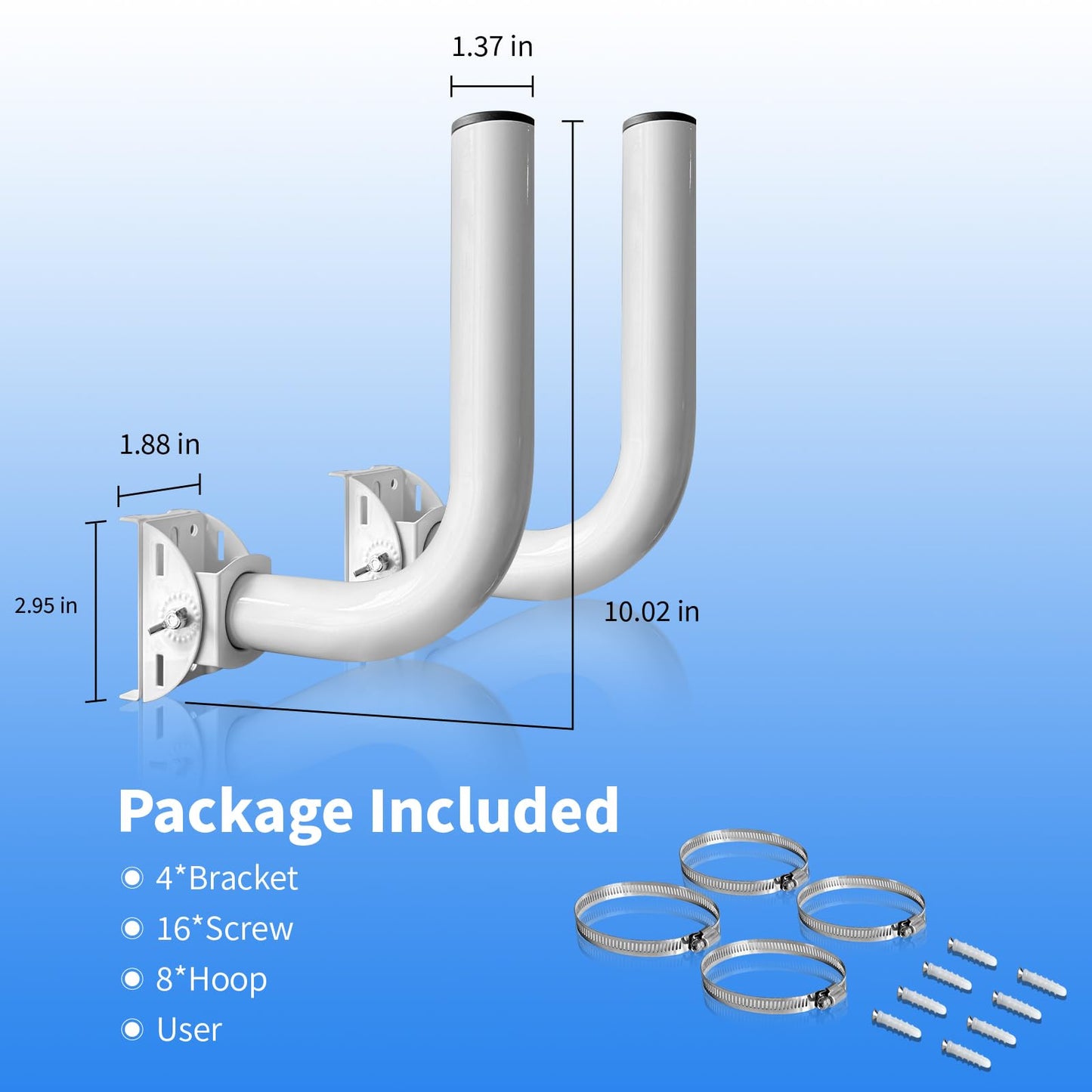 2 Pack Adjustable Universal Wireless Bridge Bracket Mount, Pole and Wall-Mounted Mount for Outdoor Antenna Point to Point AP Access Point Client