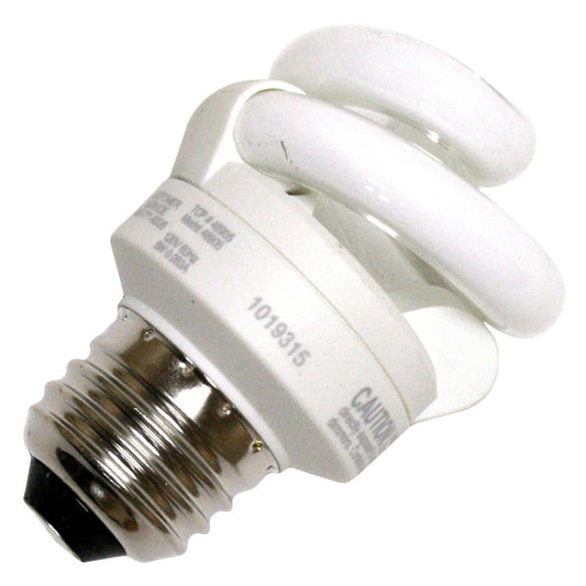TCP 48905-30K - 5 Watt CFL Light Bulb - Compact Fluorescent - - 20 W Equal - 3000K Warm White - 82 CRI - 35 Lumens per Watt - Min. Start Temp. - 20