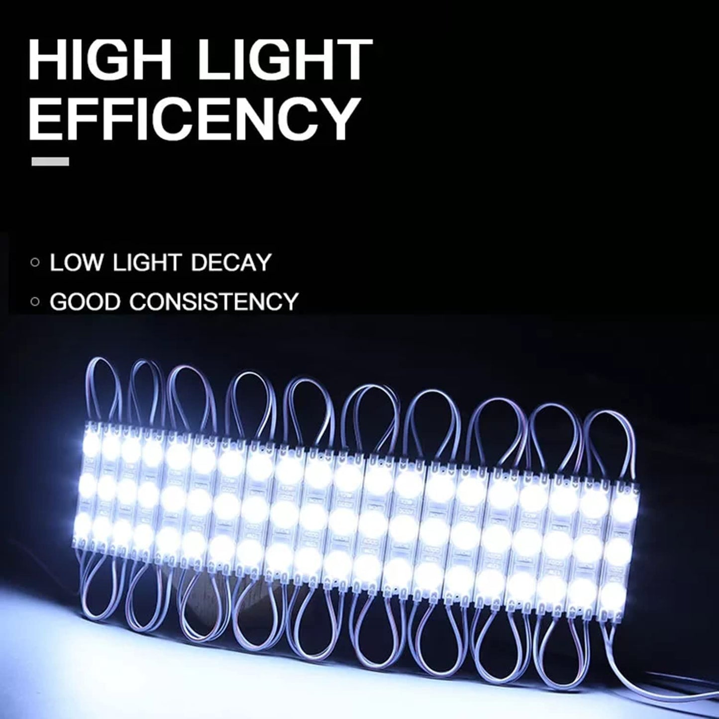 AOOYUANKE Storefront Light 200PCS LED Module for Signs White 6500K 1.2W 12V DC 2835 SMD 3 LED Window Light Waterproof for Letter Advertising Sign