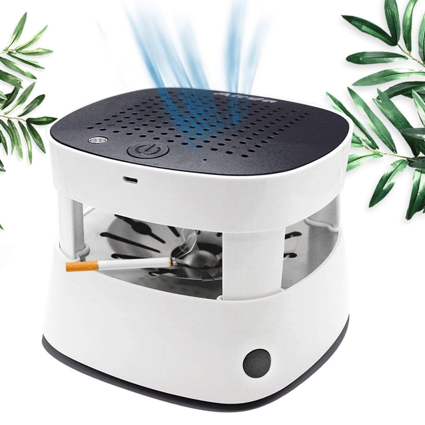 Smokeless Air Purifier Ashtray: Multifunctional Filtered Ashtray for Clean Air & Convenient Smoking