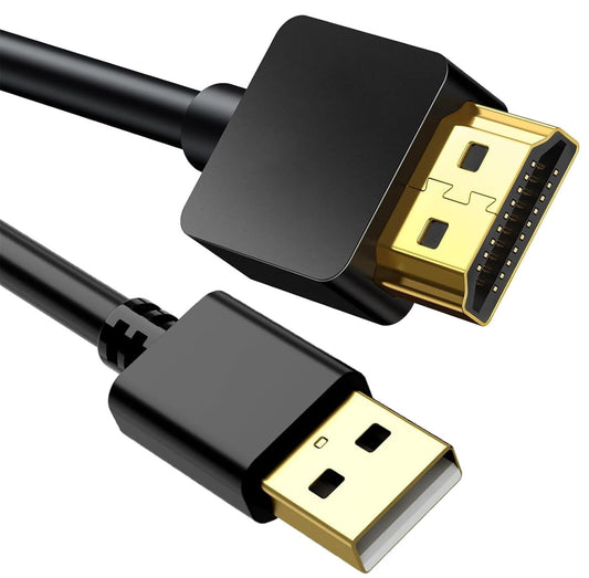Snlrntin USB to HDMI Charger Cable, USB-A Male to HD Male Charging Cable Connector for TV/Monitors/Projector, Type-A to HDMI Charging Cord for Mac iOS