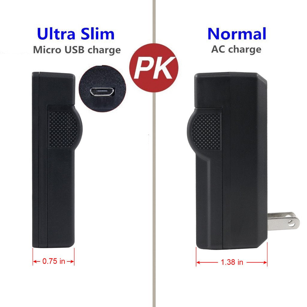 Kastar Slim USB Charger for NB-2L, NB-2LH, NB2L, NB2LH and G9, Rebel XTi, G7, Rebel XT, HV-20, ZR-850, S30, HV-40, S330, S50, HV-10, ZR100, ZR-830