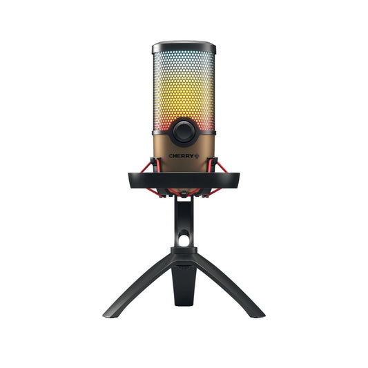 Cherry UM 9.0 PRO RGB, USB Microphone with RGB Lighting, for Gaming, Streaming, Podcast, ASMR, 4 Polar Patterns, Compatible with PC/Mac/PS4/PS5