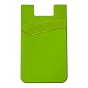 Nuke Armor Silicone Phone Card Holder Double Slot Pocket, Stick On Wallet, Adhesive Credit Card Pouch, Compatible with iPhone & Samsung Galaxy - Neon