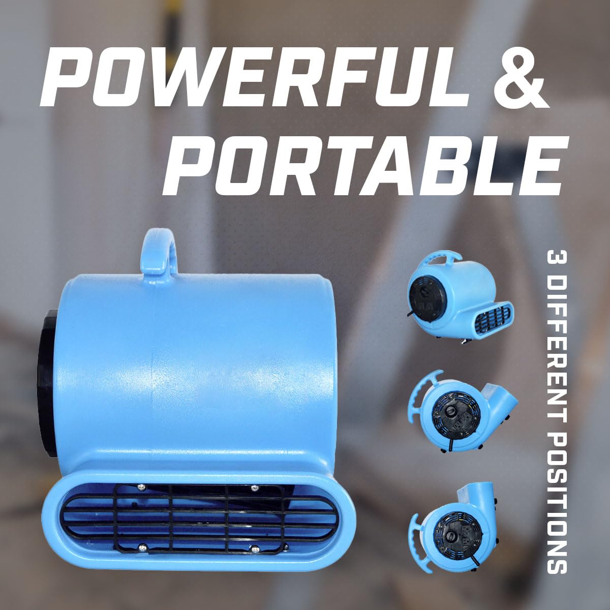 BLOTEK 1/2hp 2800CFM Speed Air Mover Carpet Dryer Floor Fan Cooling Fan - Industrial Heavy Duty Abanico de Piso Blower Fan with High Power
