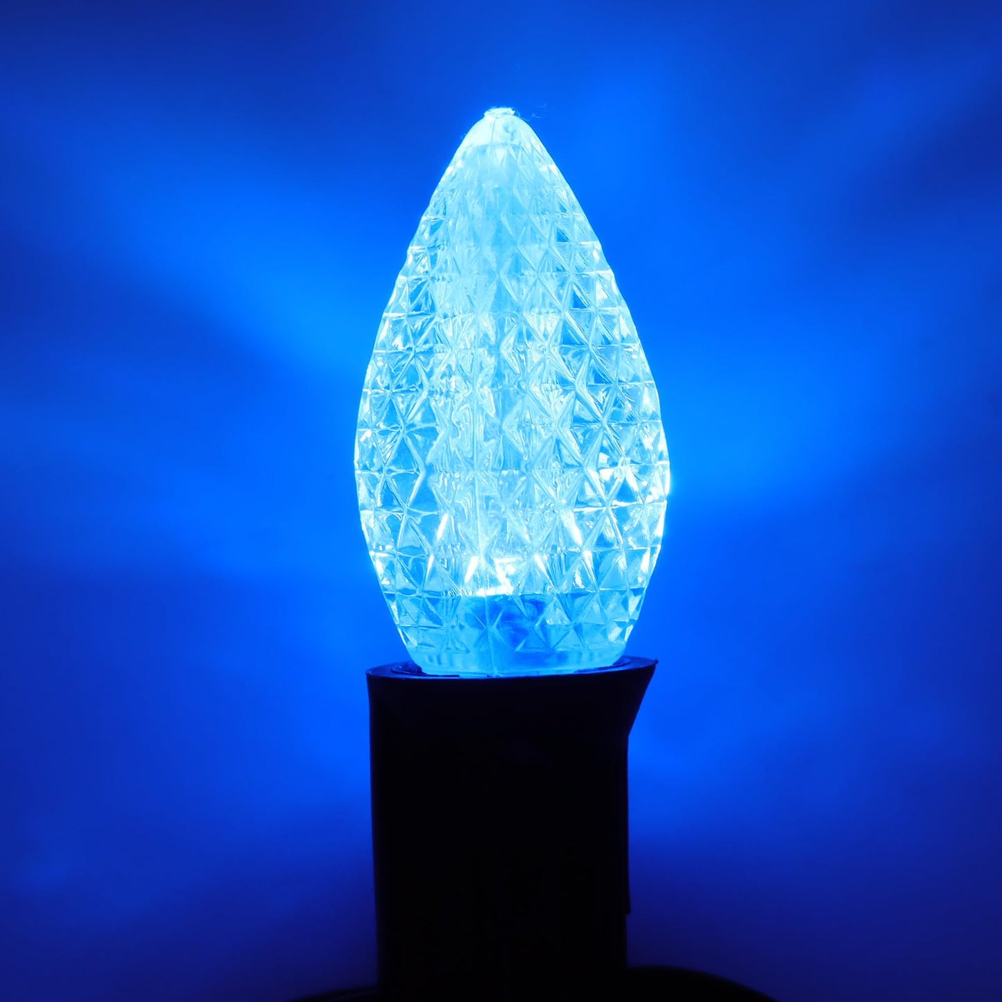 Jawtach C7 LED Christmas Light Bulbs - 25 Pack C7 LED Bulbs Blue - 0.5W for Outdoor String Lights, Holiday Decoration