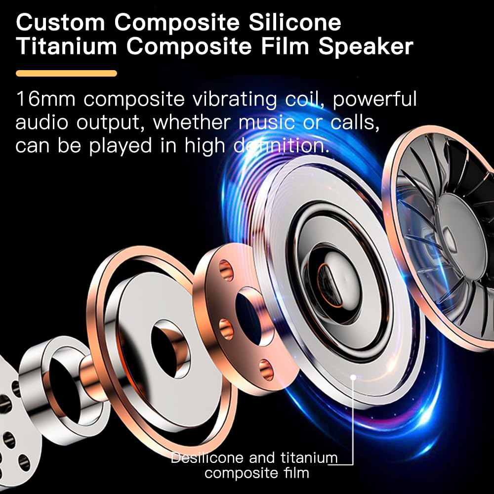 sunshot Ows Open Ear Buds Headphones Bluetooth 5.4,Bone Conducting Air Bone Conduction Headphones, 16mm Drivers,40H Playtime,Open Ear Earbuds IPX5…