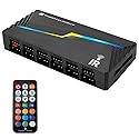 Thermalright ARGB and Fan HUB X12 IR Black,12-Port 4Pin PWM Controller,5V-3pin ARGB,Supports 12 Fan Interface Connections and Comes with A Remote