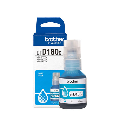 Brother Genuine BTD180C High Yield Cyan Ink Bottle (for use with INKvestment Tank 580, 780, and 980 Printers)