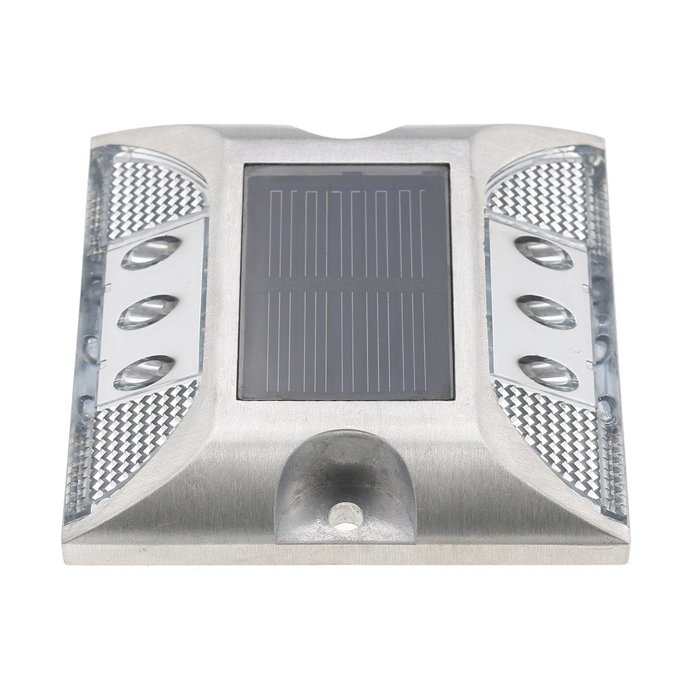 CST Lighting Aluminum Solar 6-LED Deck Dock Lights Step Road Path Lamp Waterproof Security Warning Driveway for Outdoor Fence Pool Patio Yard Home