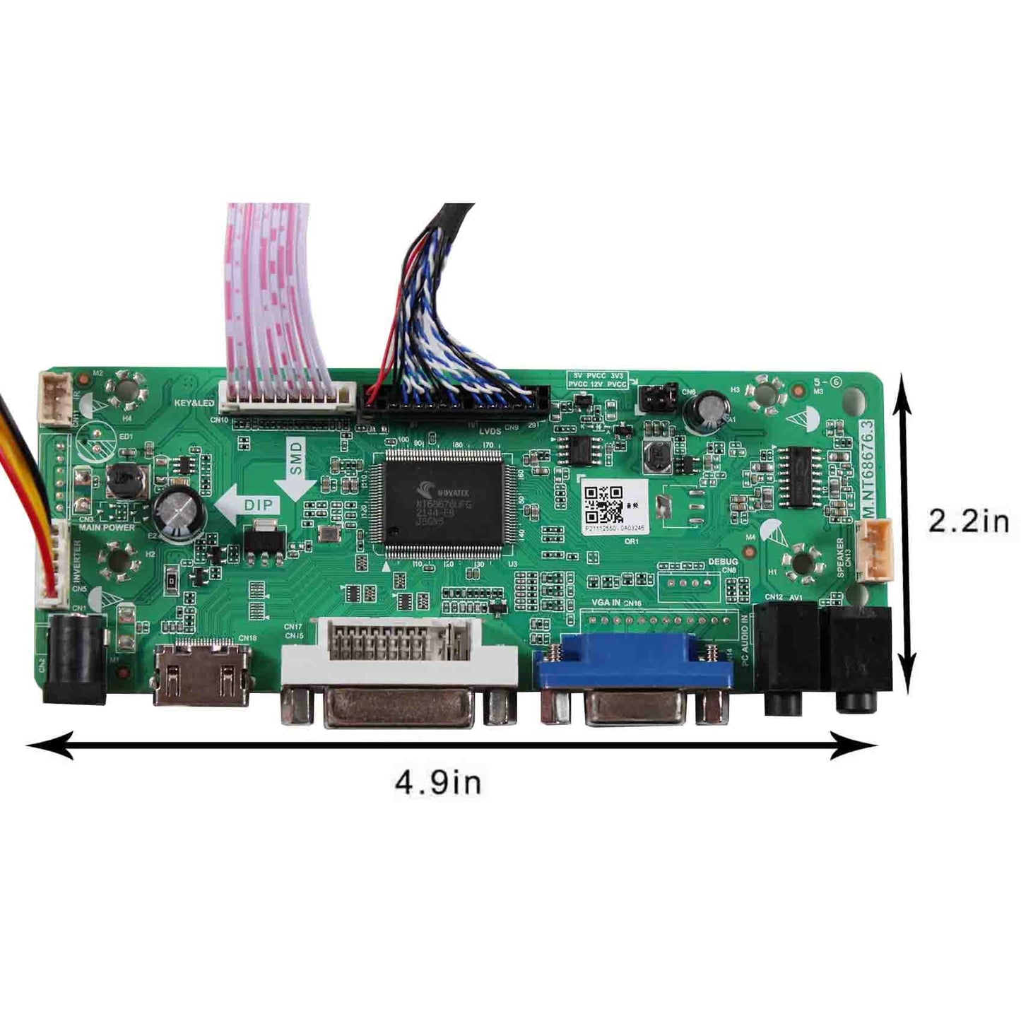 VSDISPLAY VGA DVI Audio LCD Driver Board for 17inch 1920x1200 1CCFL 30Pin LCD Panel LP171WU1 LTN170U1 LTN170U2 LP171WU3 B170UW01 LTN170CT01 LTN170CT05