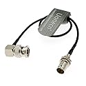 Uonecn BNC Female Straight to BNC Male Right Angle SDI Cable for Camera 50 ohm