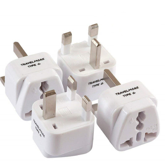 4 Pack UK Travel Adapter for Type G Plug - Works with Electrical Outlets in United Kingdom, Hong Kong, Ireland, Great Britain, Scotland, England…