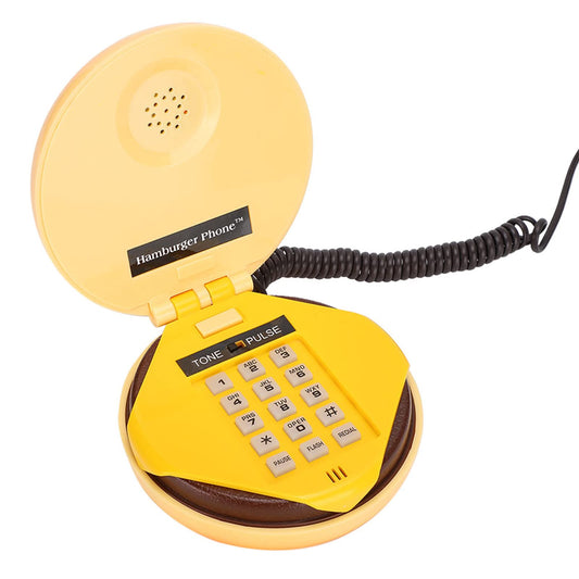 Wired Landline Hamburger Phone,Novelty Emulational Hamburger Telephone Wire Landline Phone,Home Restaurant Hotel Office Decoration Kids Gift