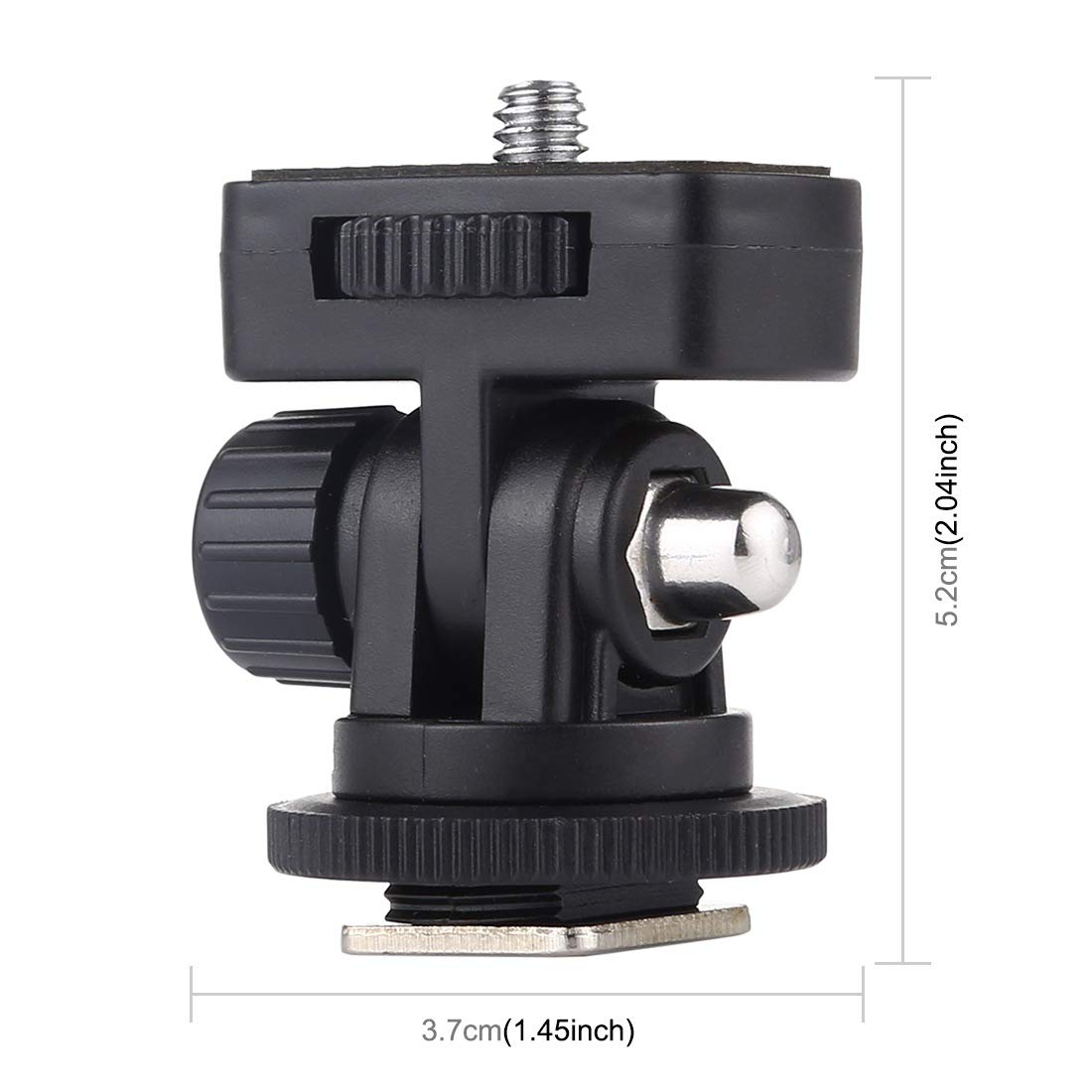 ThtRht 2 Pack Field Monitor Holder Quick Release Universal 1/4'' Screw Hot Shoe Mount Flash Bracket Cold Shoe Tilt 180 Degree Adjustable for Fill