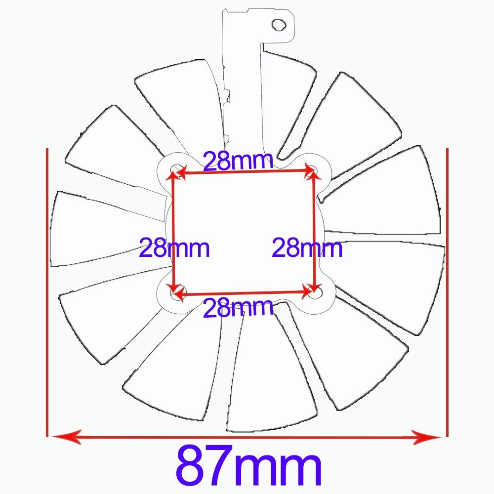 inRobert 87mm T129215SU Graphics Card Cooling Fan for ASUS Strix GTX980Ti/R9390/RX480/RX580 Video Card Cooler (Fan-3pcs)