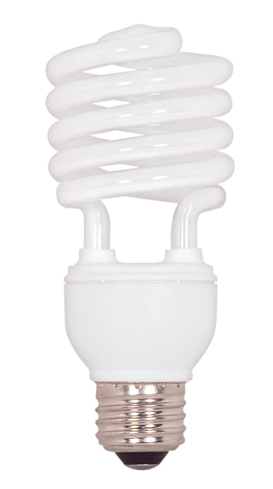 Satco S7235 20-Watt Medium Base T2 Mini Spiral, 4100K, 120V, Equivalent to 75-Watt Incandescent Lamp for Enclosed Fixtures