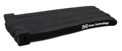 Hosa WTI-508 Cable Tie, Hook & Loop 0.5 Inch x 8 Inch, 50 pieces