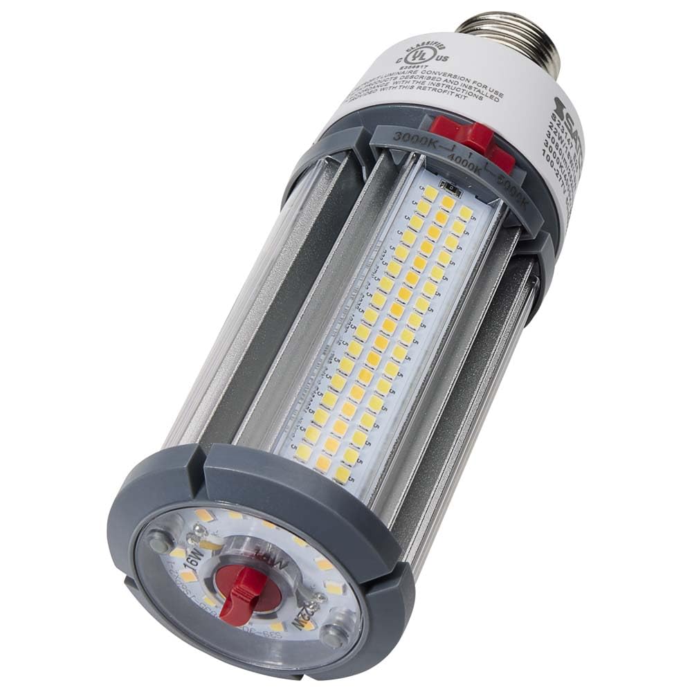 Satco S23147, Selectable LED Corncob Bulb, E26 Base, Replacement Bulb, 16W