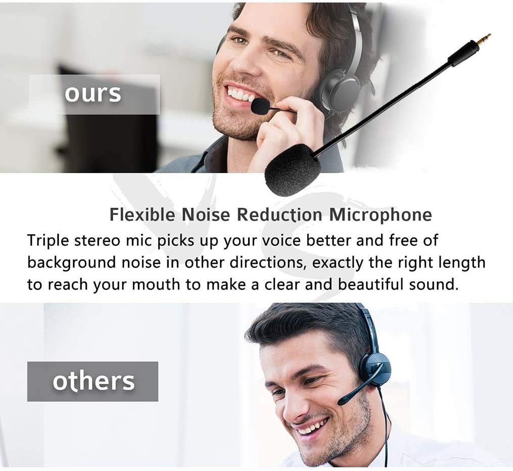 AKKE Mic Replacement 3.5mm Detachable Game Microphone Boom Compatible with PDP Afterglow AG6 Ear Force Xbox One Stealth 400 420x 450 500p 520 Recon