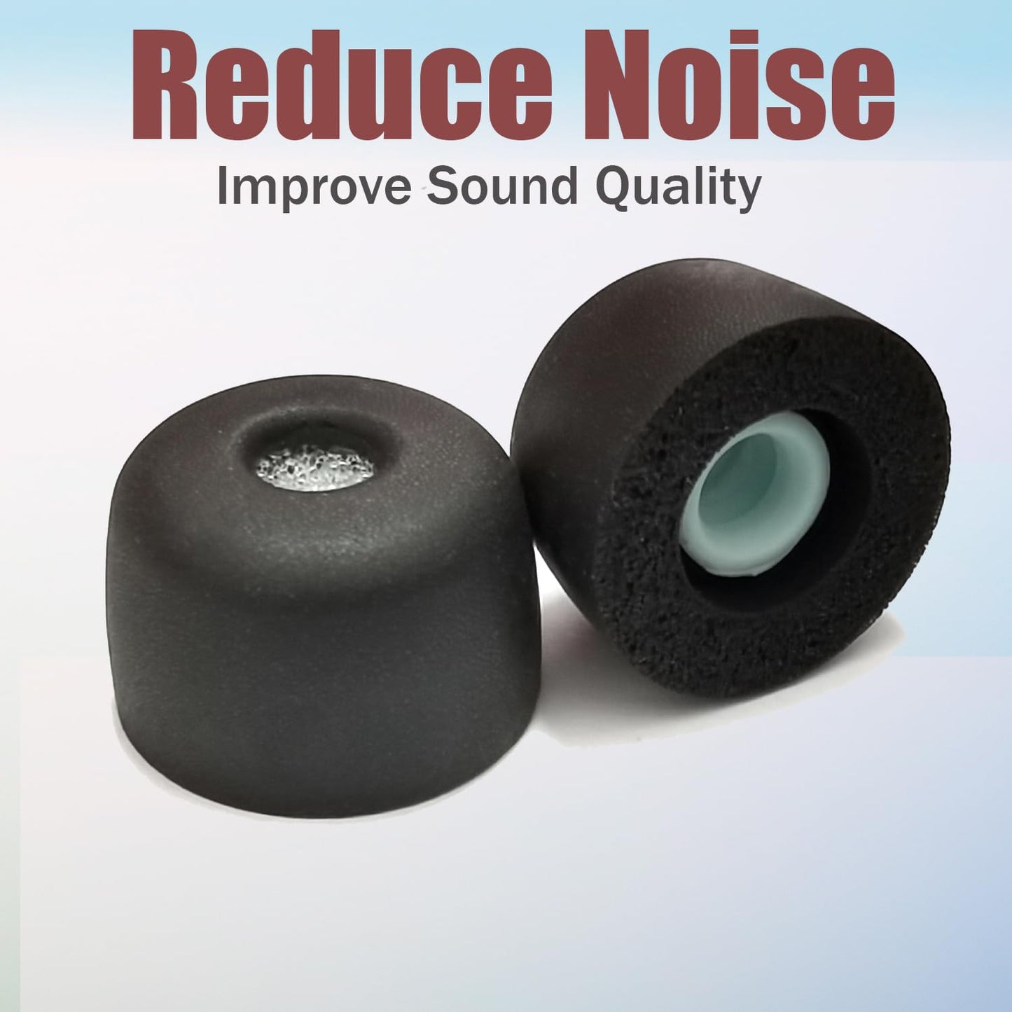 Luckvan Memory Foam Eartips for Sony WF-1000XM5 Earbuds Tips Replacement Ear Tips for Sony WF-1000XM5 WF-1000XM4 fit Charging Case 4 Pairs, Black