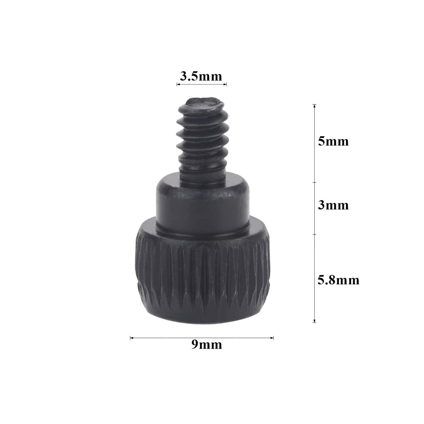 Favordrory 50 Pieces 6#-32x5 Computer Case Thumb Screws, Black