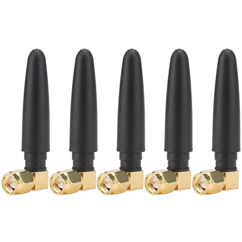 5 PCS SMA 2.4GHZ 3DBI Antenna Internal Antenna Anti-Interference 5cm for Network Card, Module (Straight SMA Female)