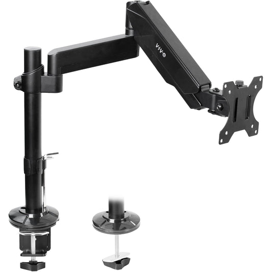 VIVO Heavy Duty Articulating Single Pneumatic Spring Arm Desk Mount Stand, Fits 17 to 40 inch Standard Screens or Ultrawides up to 26.4 lbs