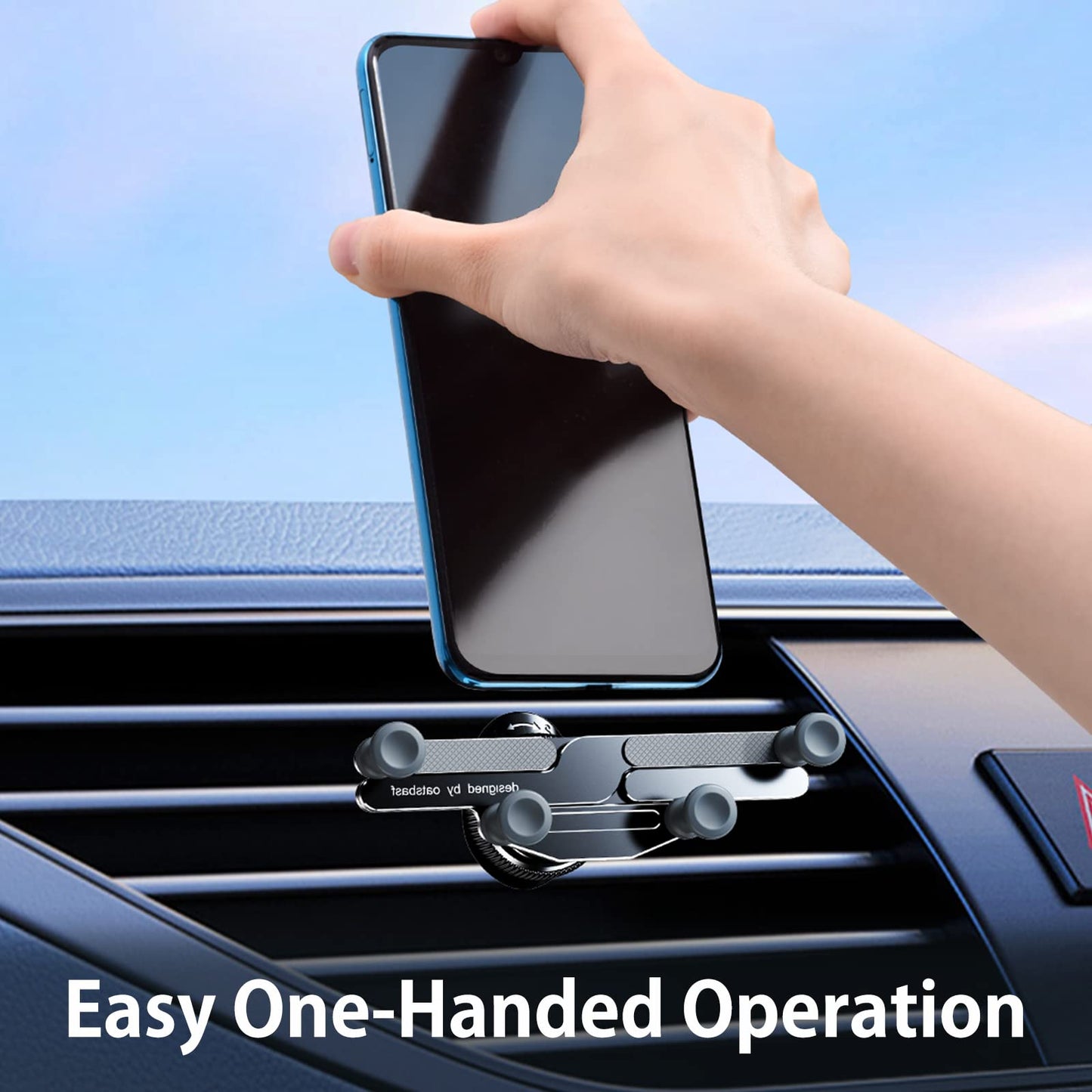 OATSBASF Car Vent Phone Mount [Full Metal Body] Foldable Car Air Vent Phone Holder, Compatible with iPhone 17 16 Pro Max 15 14 / Samsung S25 Ultra 24