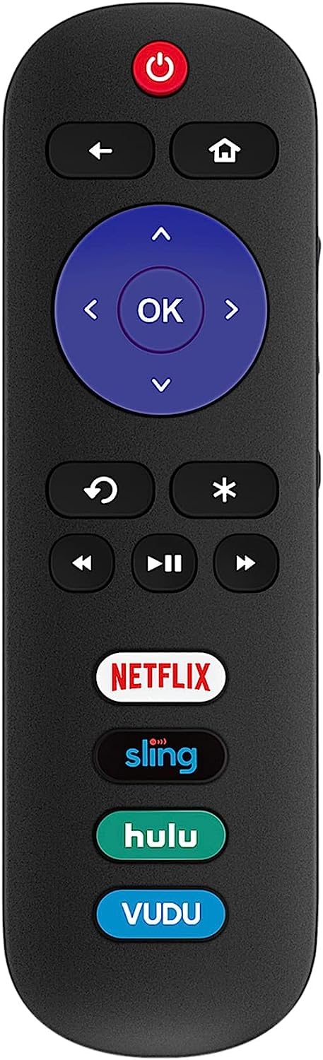 Genuine OEM Replacement TCL Roku TV Remote Control (06-IRPT20-URC280J) URC280J 21001-000012 with Netflix/Hulu/Apple TV/Disney+ Keys