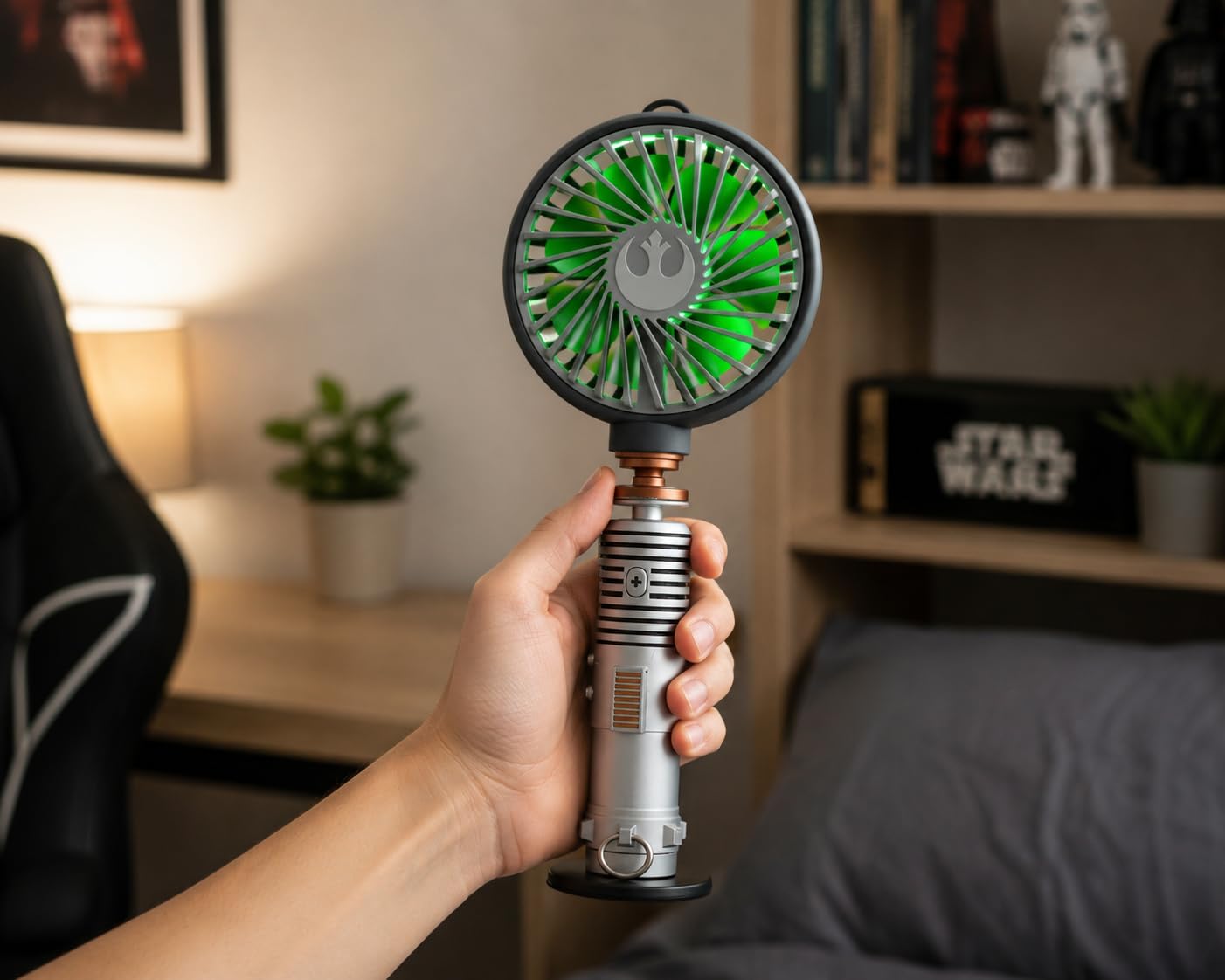 Ukonic Star Wars Luke Skywalker Lightsaber Portable Fan USB LED