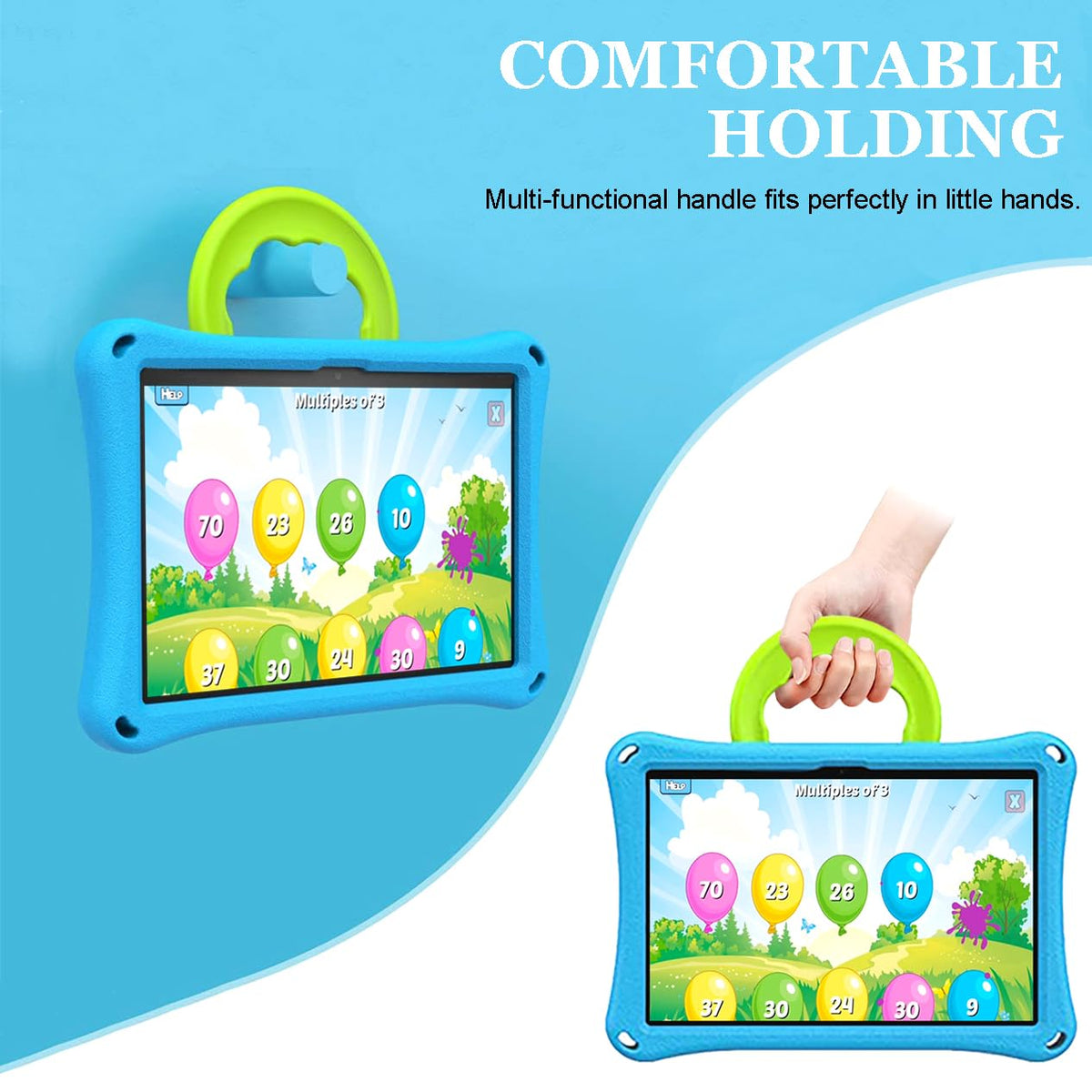 Fire HD 10 Tablet Case for Kids (13th/11th Generation, 2023/2021 Release), Rotating 360 Kickstand Lightweight Shockproof Handle Kids Case Un Fit