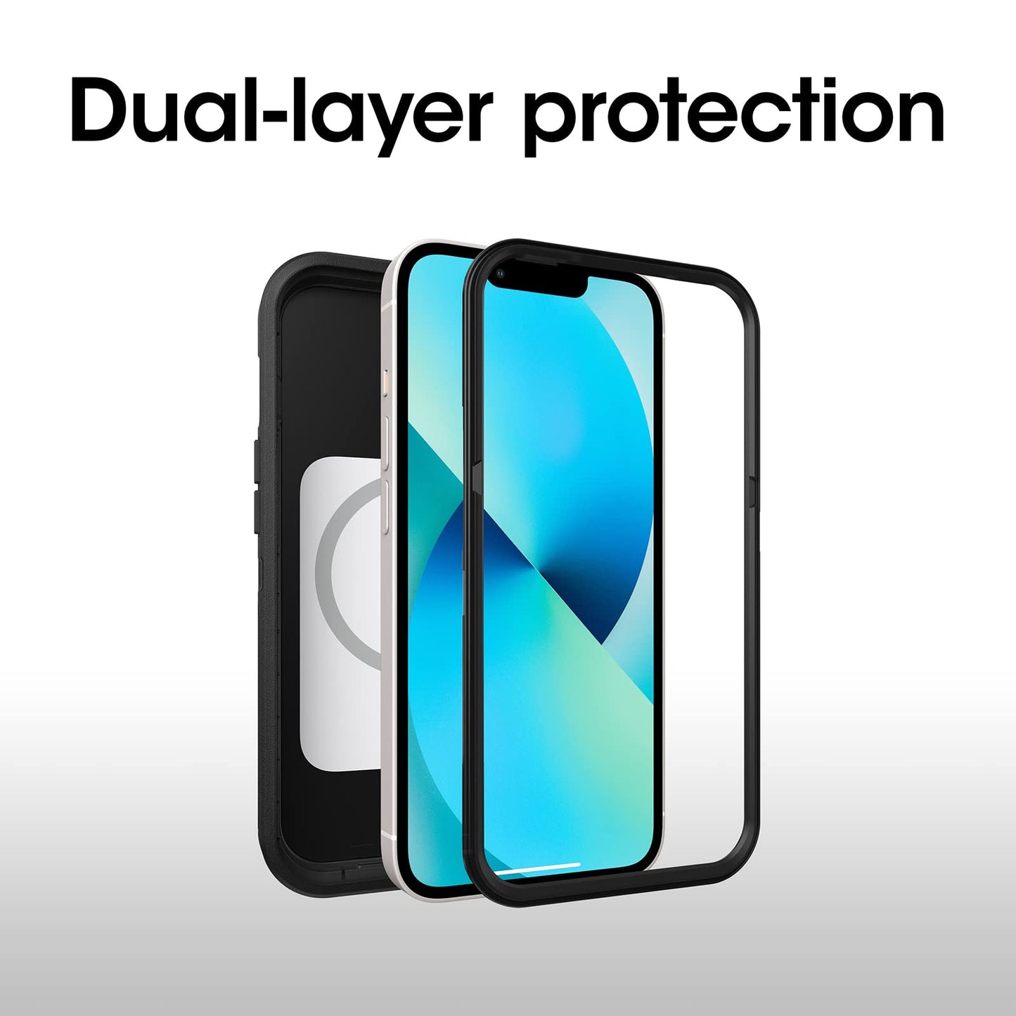 OtterBox Defender Series XT SERIES Case for iPhone 13 (Only) - Single Unit Ships in Polybag, Ideal for Business Customers - BLACK