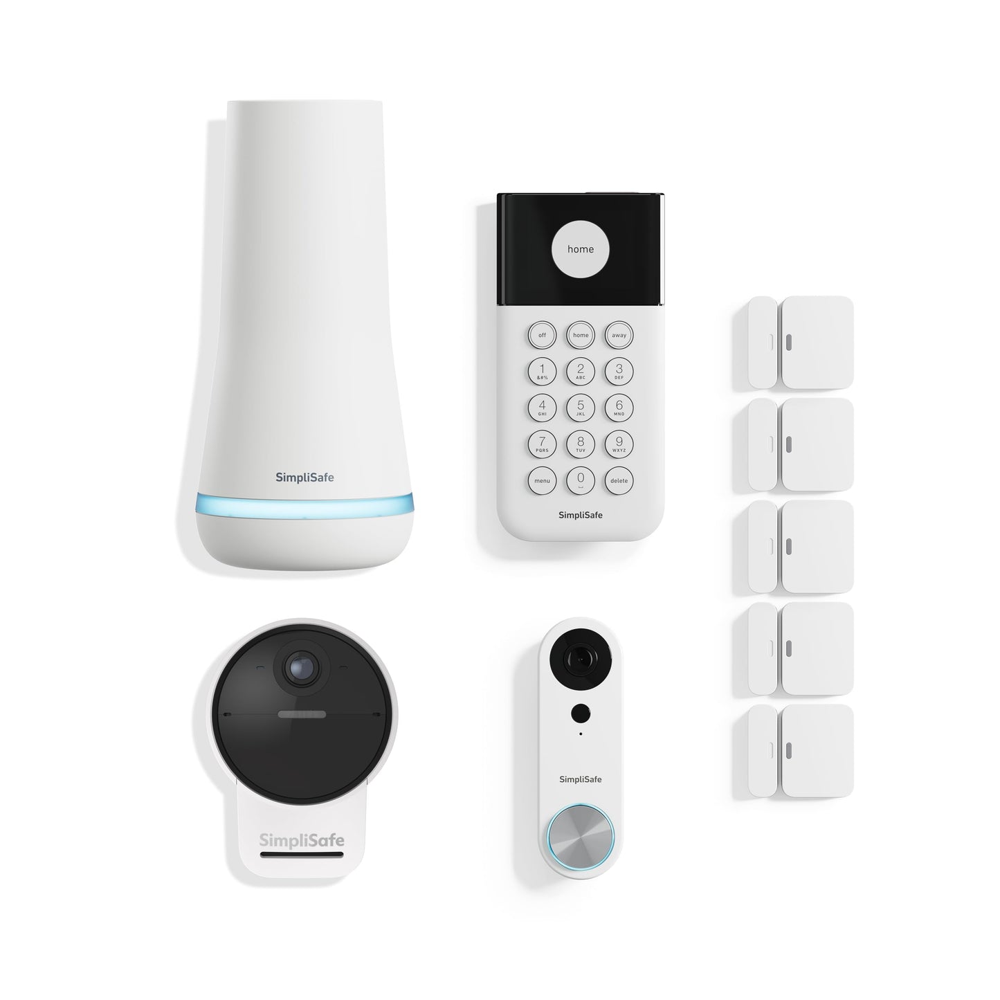 SimpliSafe 9 Piece Wireless Home Security System Gen 3 with Outdoor Camera and Wired Video Doorbell - Optional 24/7 Professional Monitoring - No