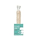 Cream COVEREase Lamp Cord Cover 9 ft Faux Silk Fabric Cover - Cable Sleeve, Wire Cover, Cord Hider for Cable Management for Electrical Lighting