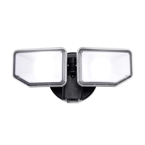 AWSENS 30W Flood Lights Outdoor, 2700LM Super Bright LED Security Light, 2 Adjustable Heads, ETL Water Resistant, 5000K Wall/Eave Mount Exterior LED